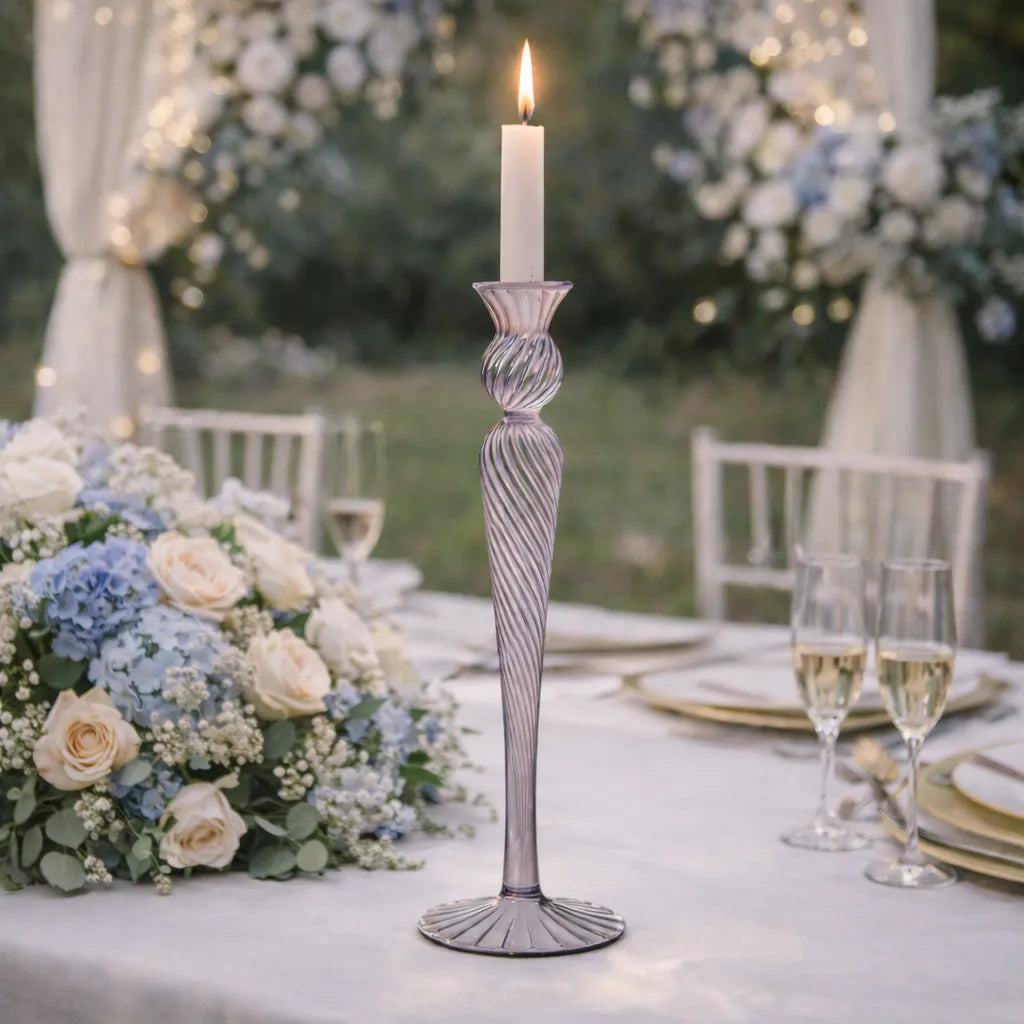 bougeoir mariage chic en verre chic