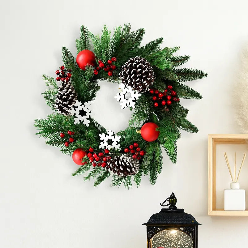 couronne de noël traditionnelle élégante