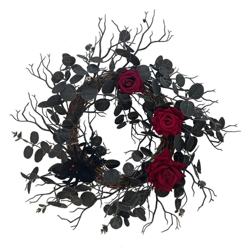 couronne de roses halloween unique