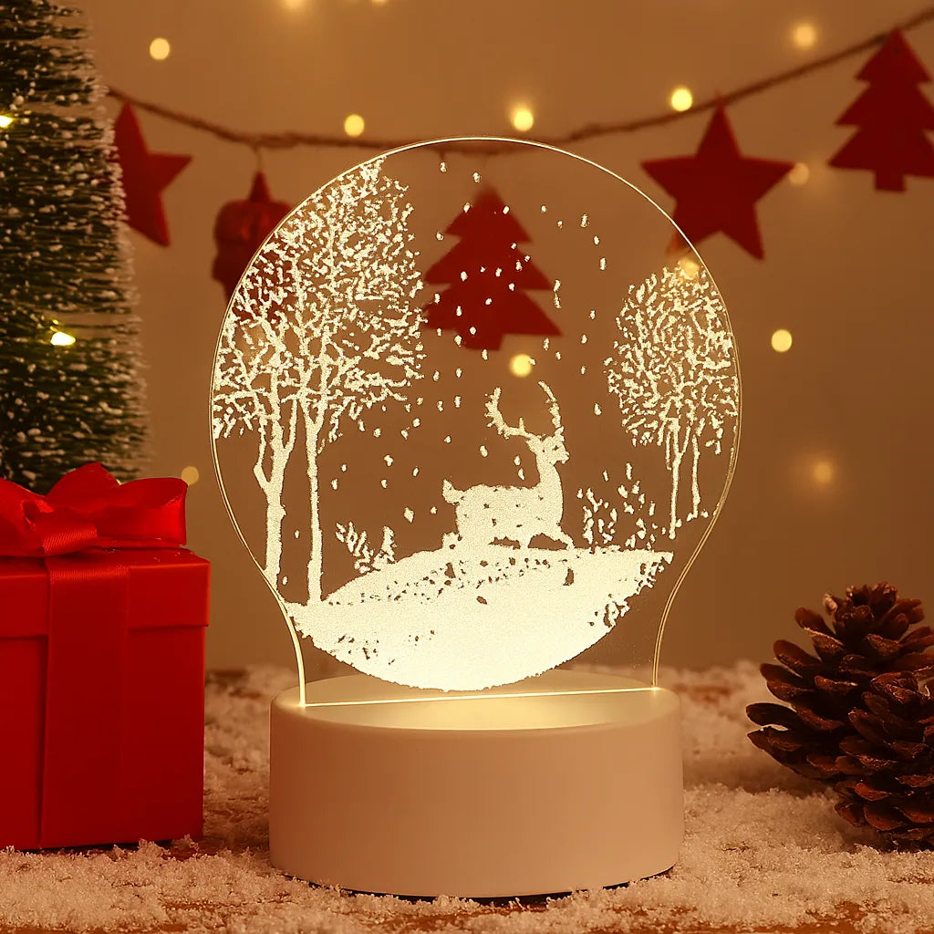 lampe noël élégante cerf festive