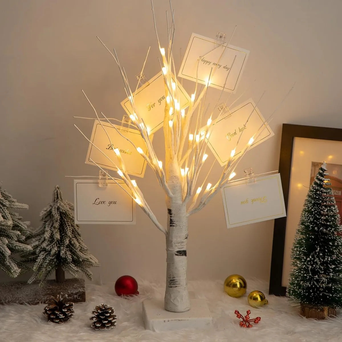 lampe noël minimaliste blanc chaud chic