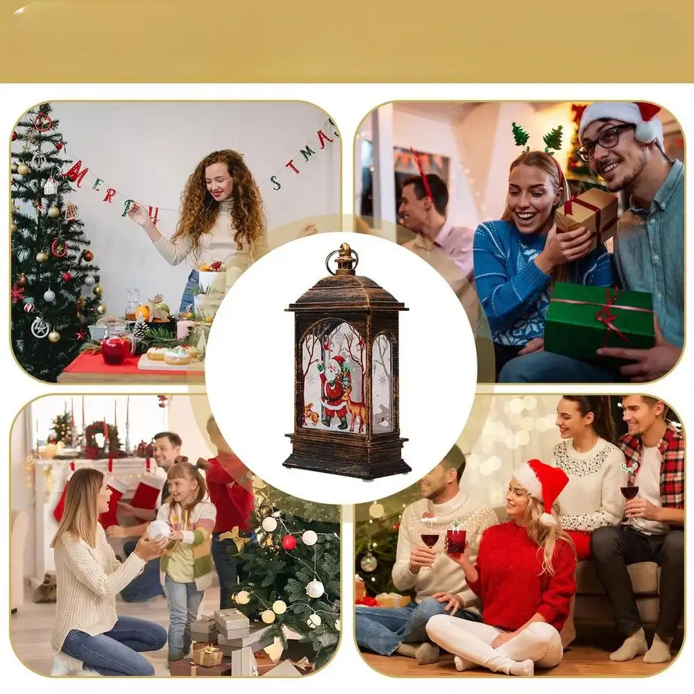 lanterne père Noël décoration festive