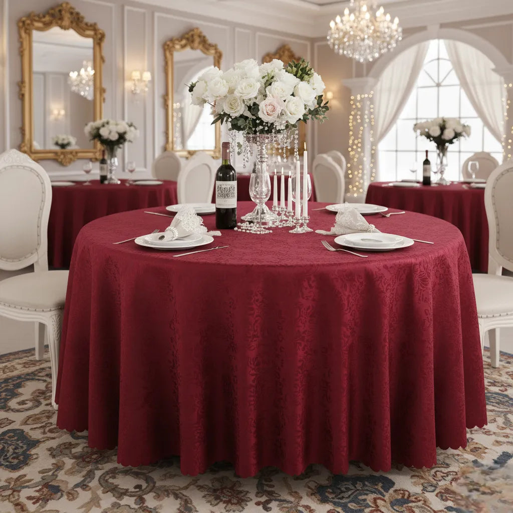 nappe bordeaux mariage chic