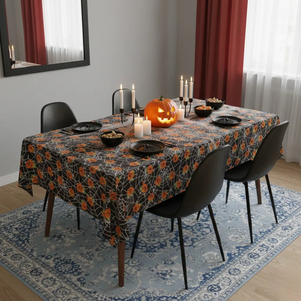 nappe halloween toile à citrouilles spécial