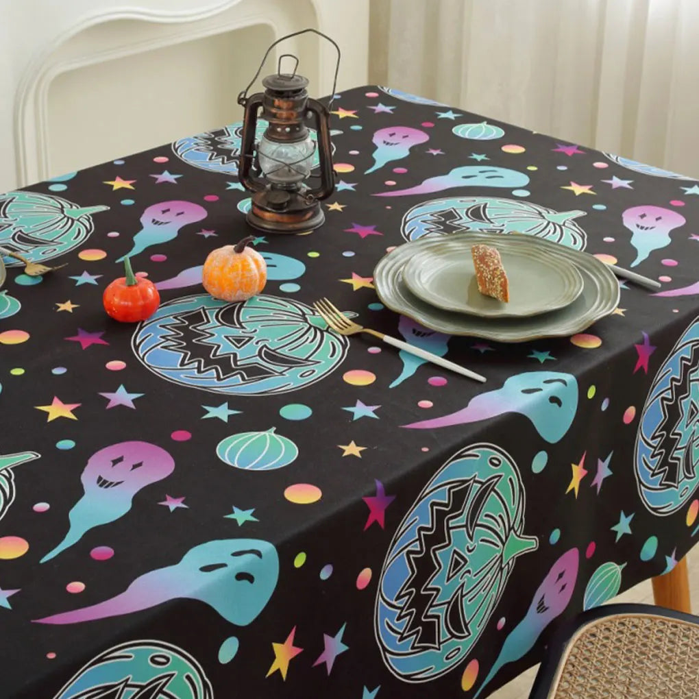 nappe noire à motifs halloween design spécial
