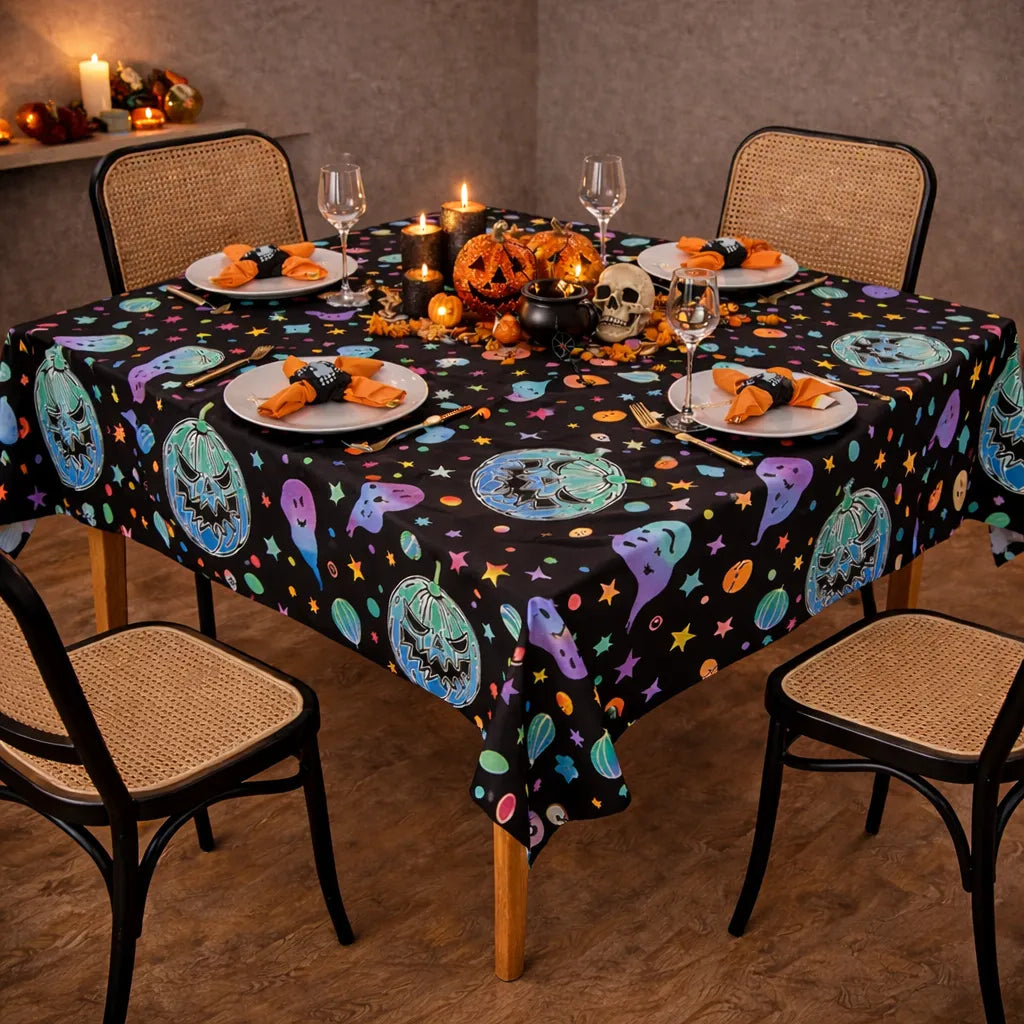 nappe noire à motifs halloween design unique