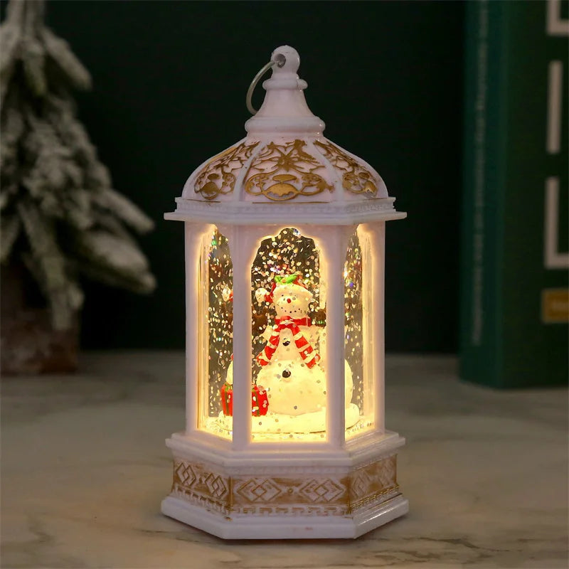 petite lanterne blanche bonhomme de neige
