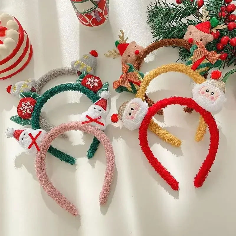 serre-tête noël rouge fourrure père noël chic