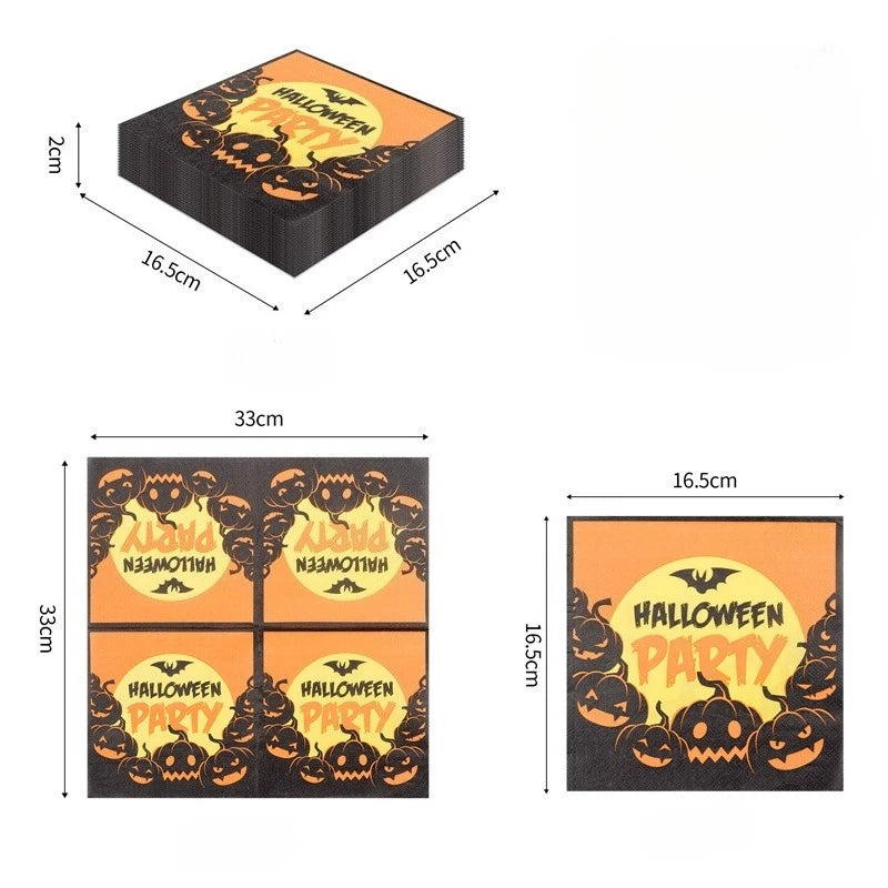 serviette jetable halloween party spéciale