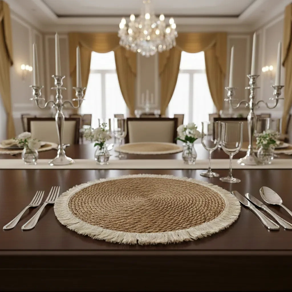 set de table en paille style bohème