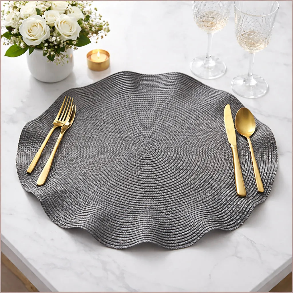 set de table gris élégant unique