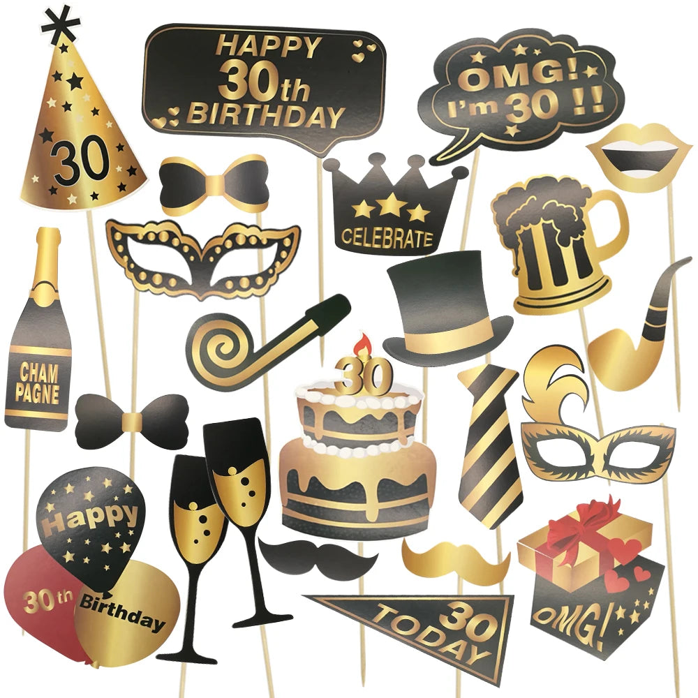 Accessoires Photo 30 Ans Doré