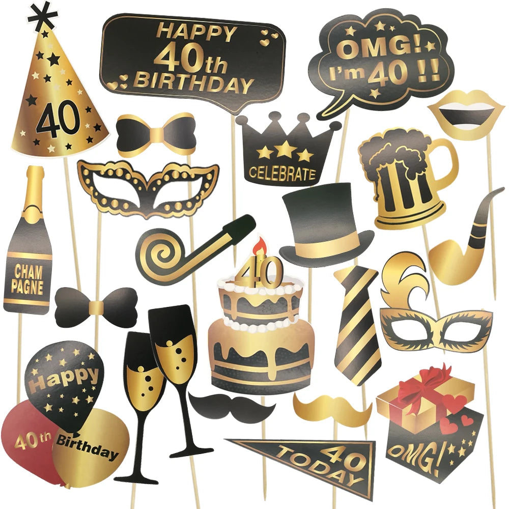 Accessoires Photo 40 Ans Doré