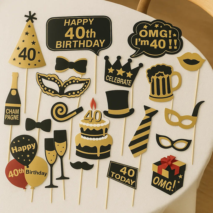 Accessoires Photo 40 Ans Doré