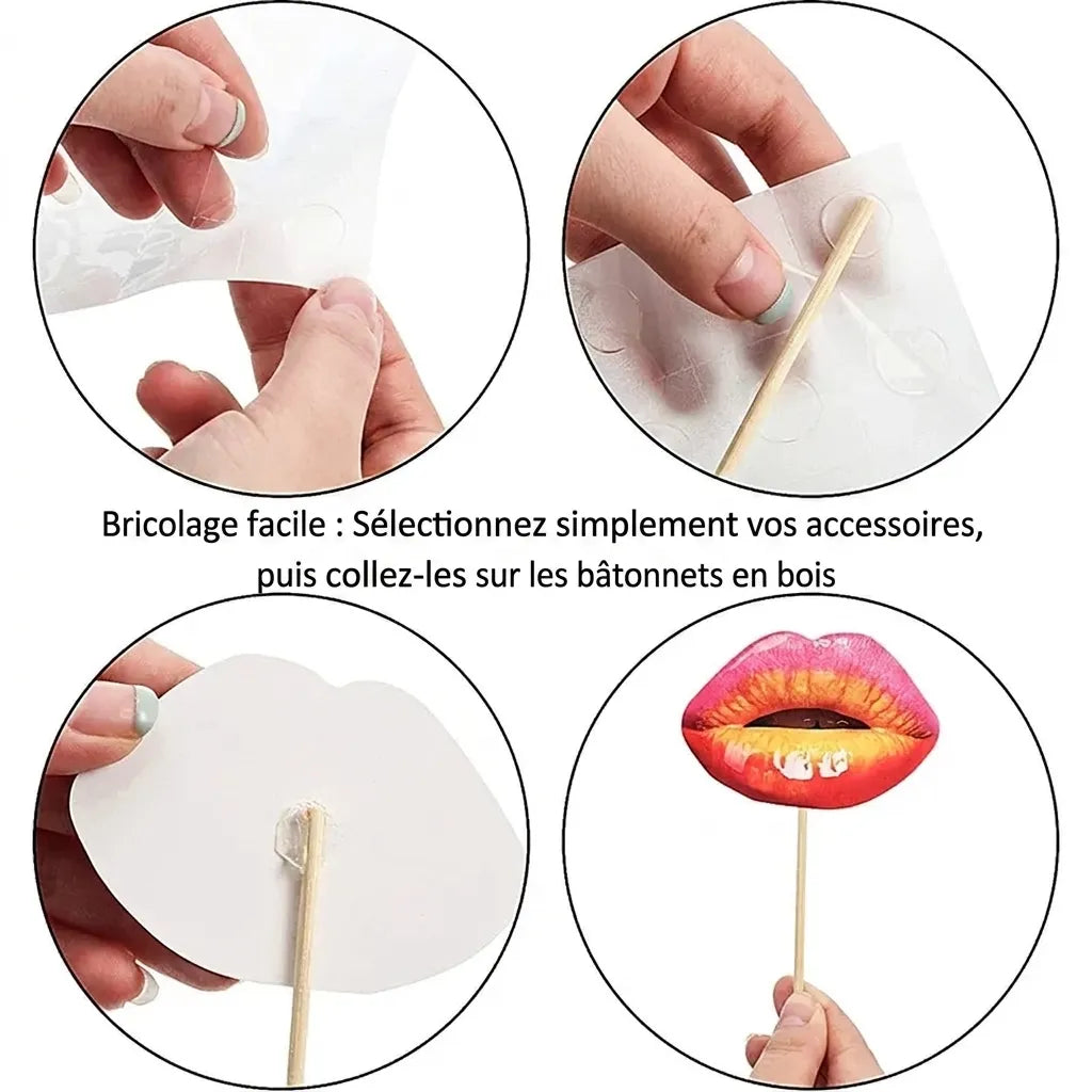 Accessoires Photo Lèvres Fun Moderne