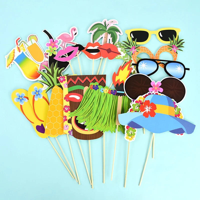Accessoires Photobooth Anniversaire Hawaïen Captivant