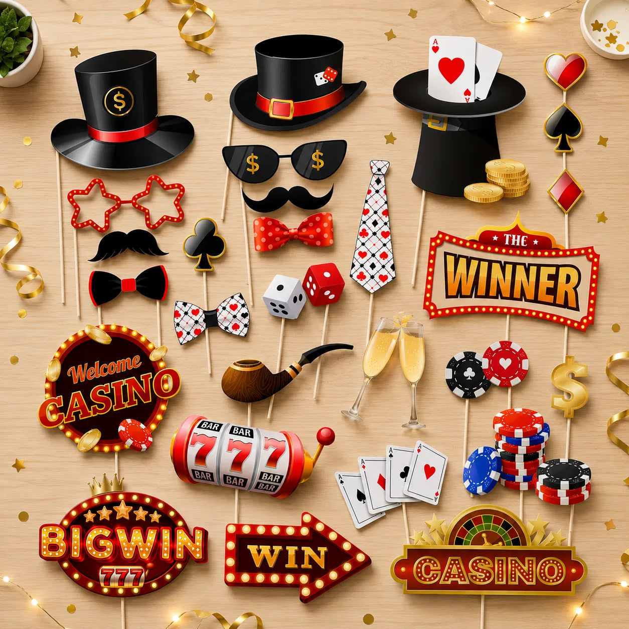 Accessoires Photobooth Casino