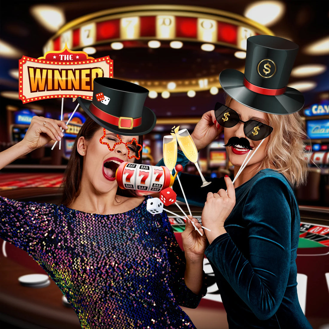 Accessoires Photobooth Casino Minimaliste