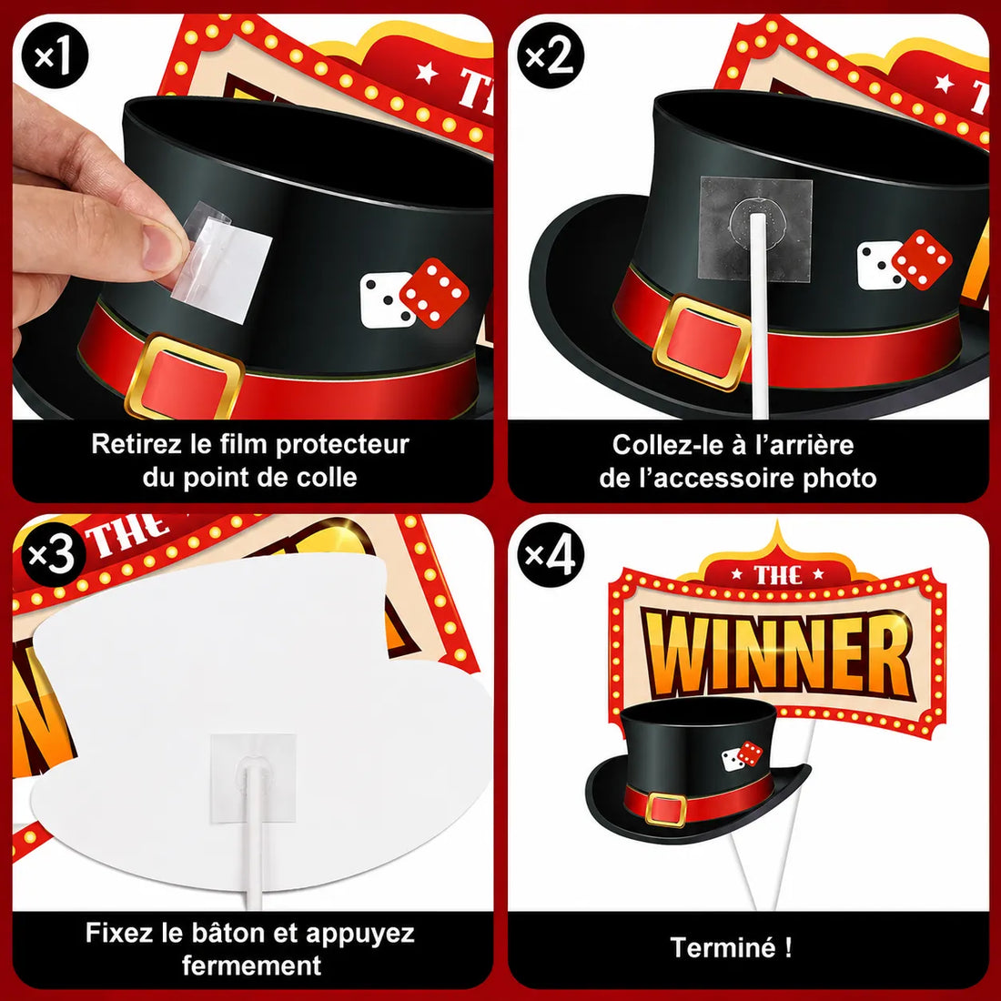 Accessoires Photobooth Casino Moderne