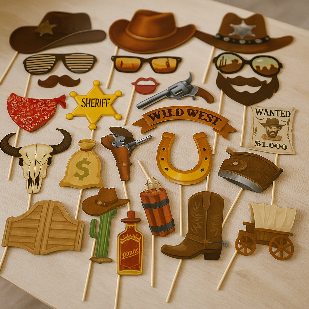 Accessoires Photobooth Cowboy Unique