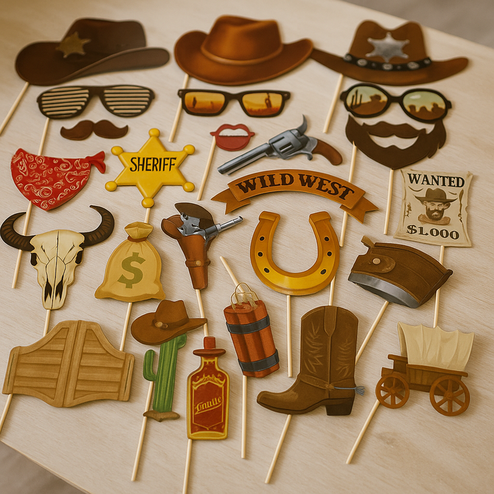 Accessoires Photobooth Cowboy Unique