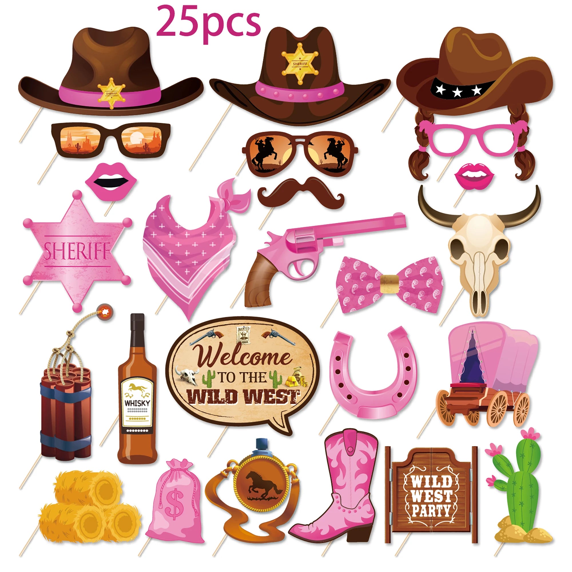Accessoires Photobooth Cowgirl Girly