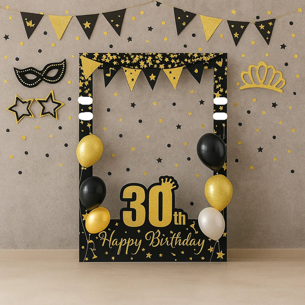 Accessoires Photobooth Noir et Or