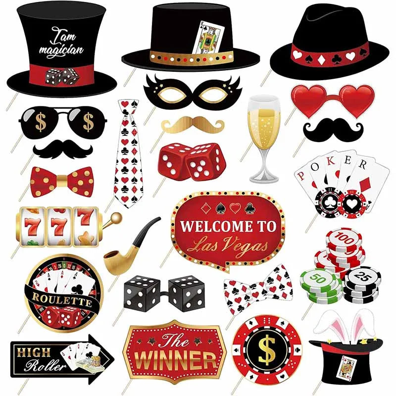 Accessoires Photobooth Poker Festive