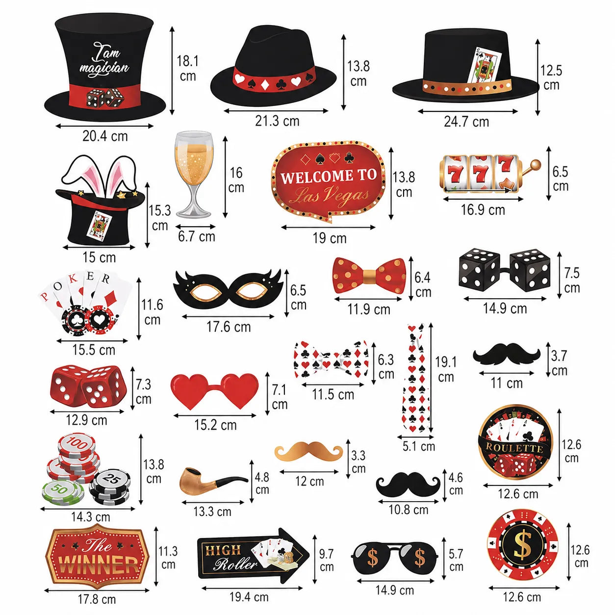 Accessoires Photobooth Poker Original