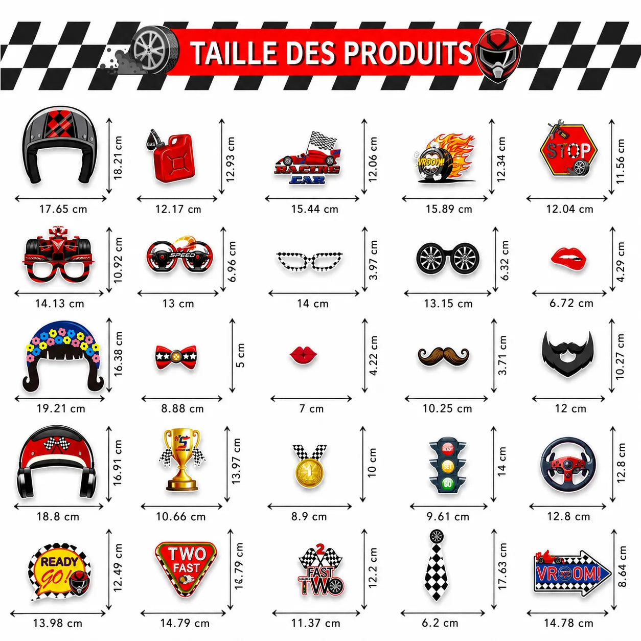 Accessoires Photobooth Thème Course Original