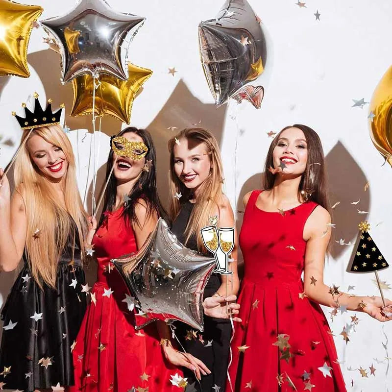 Accessoires Selfie Noir et Doré Mariage Chic
