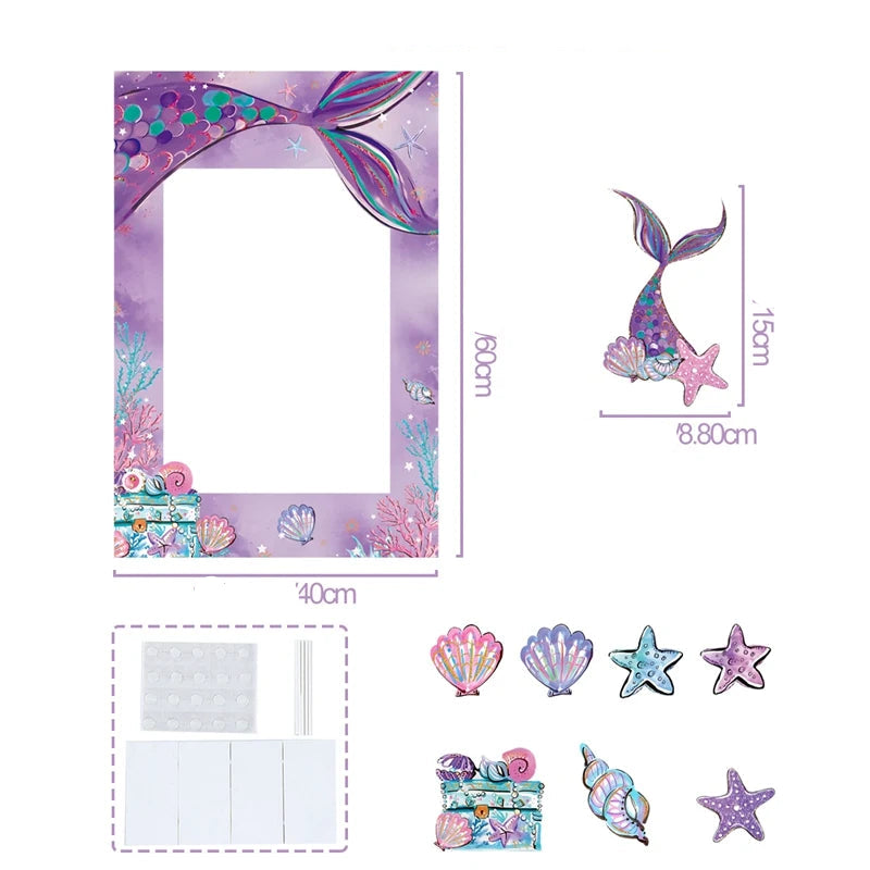 Accessoires et Cadre Thème Sirène violet