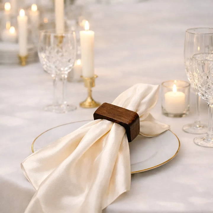 Anneau de Serviette Mariage Carré