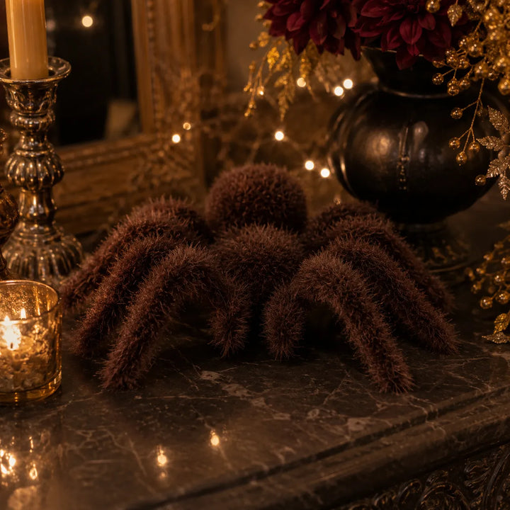 Araignée Halloween Poilue Marron réaliste