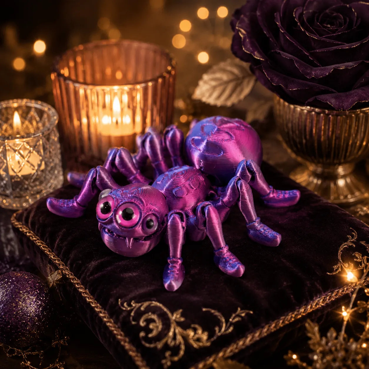 Araignée Halloween Violette Enfantine amusant