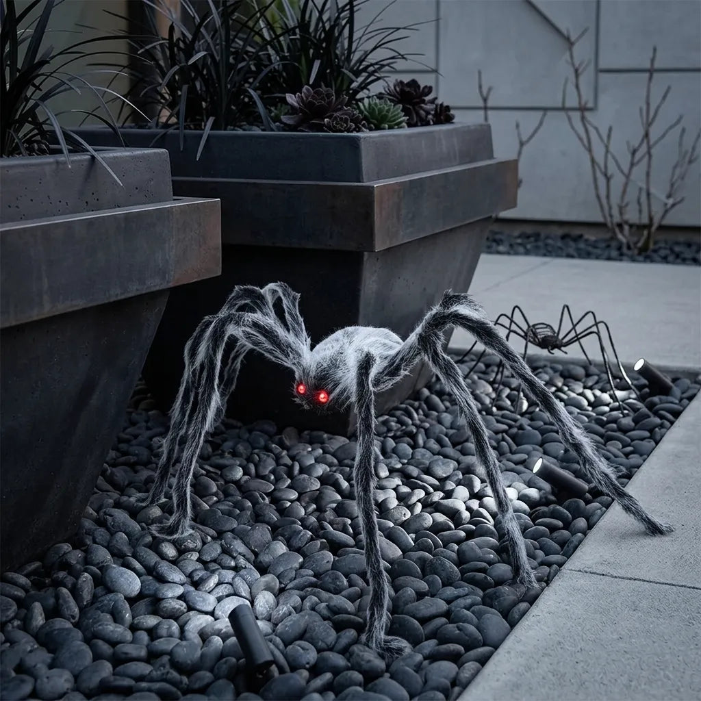 Araignée Noire et Blanche Géante Flippant