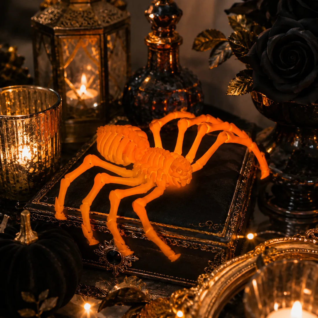 Araignée Rouge Fluorescente Halloween unique