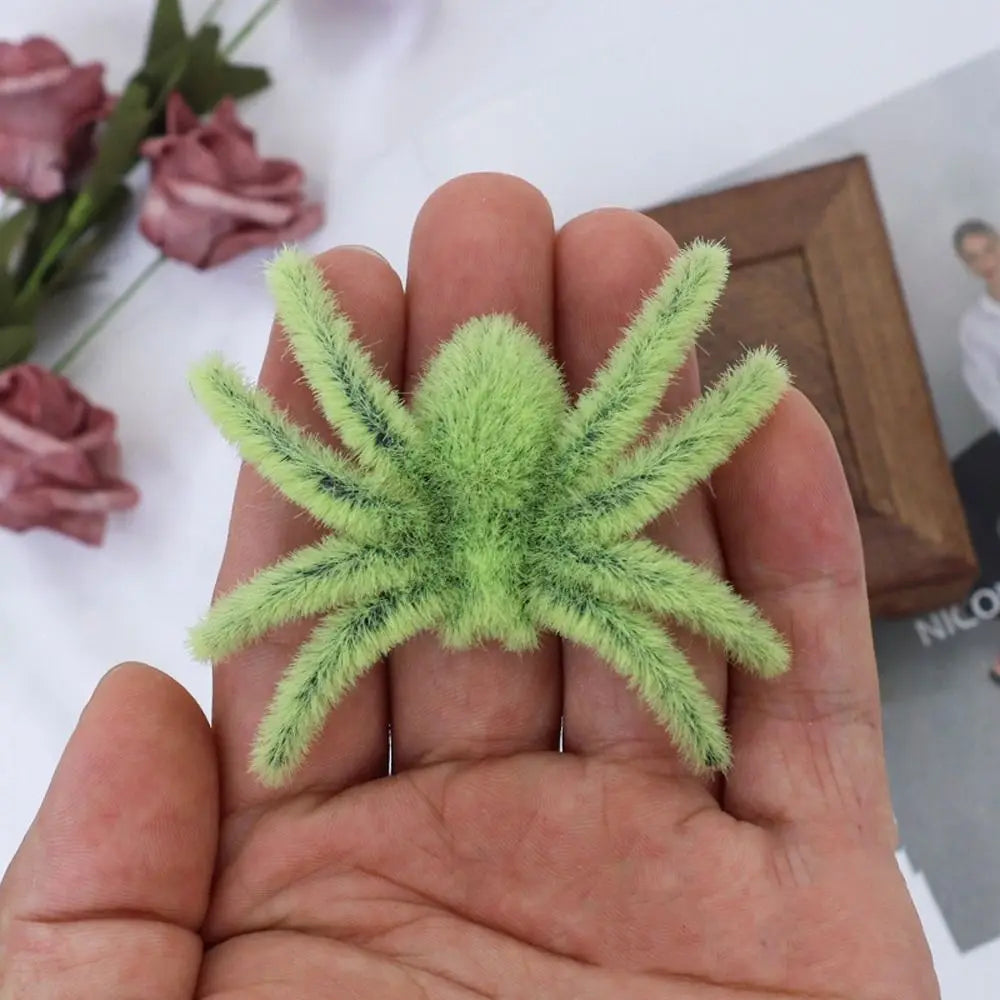 Araignée en Peluche Verte Chic
