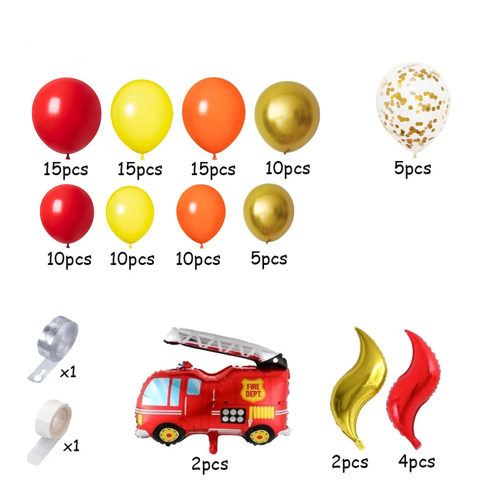 Arche Ballon Pompier Unique