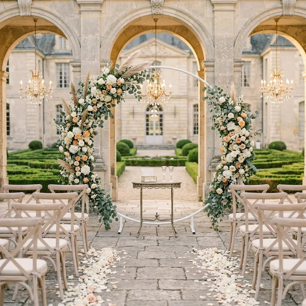 Arche Circulaire Mariage Elégante Minimaliste