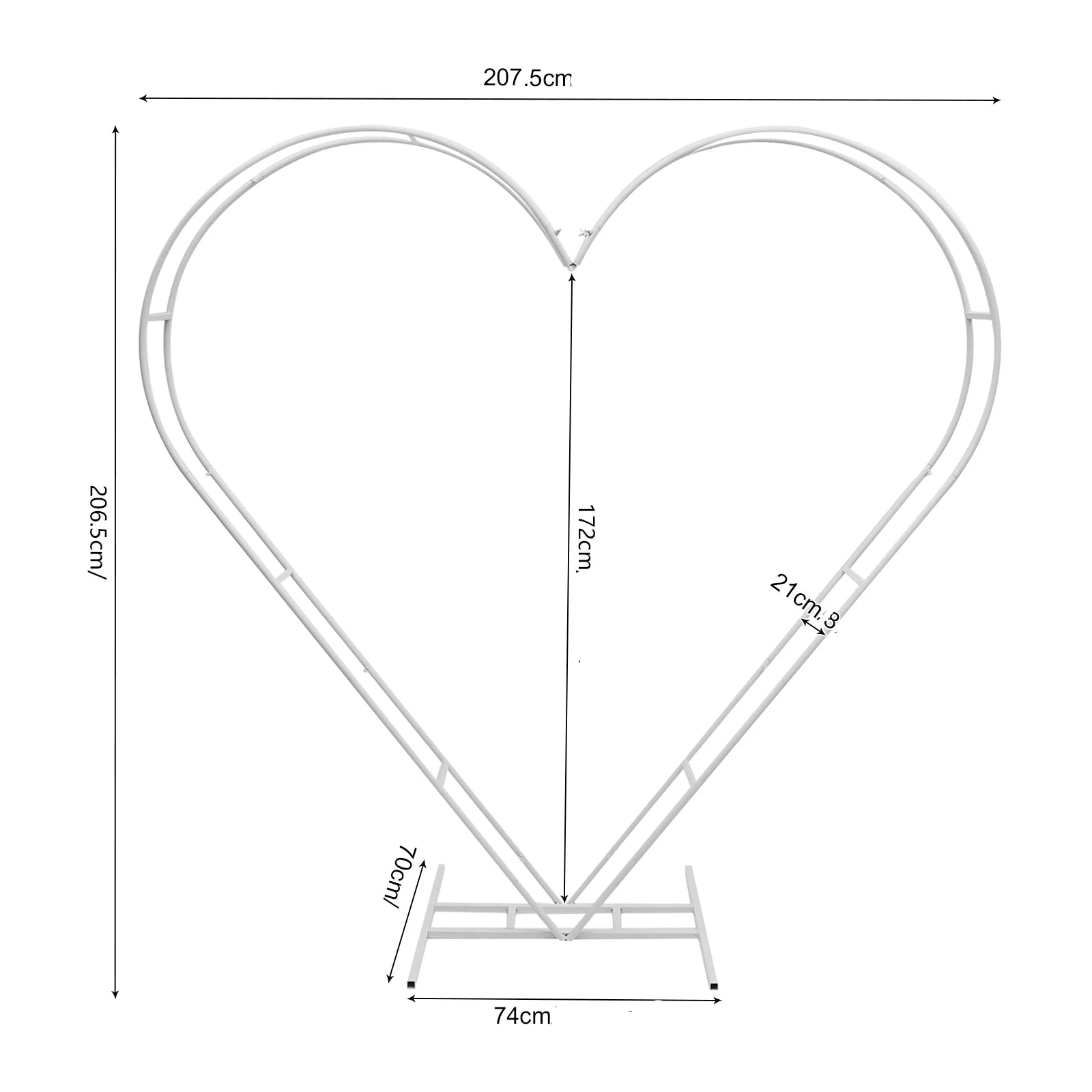 Arche Mariage Cœur Blanc Mignon