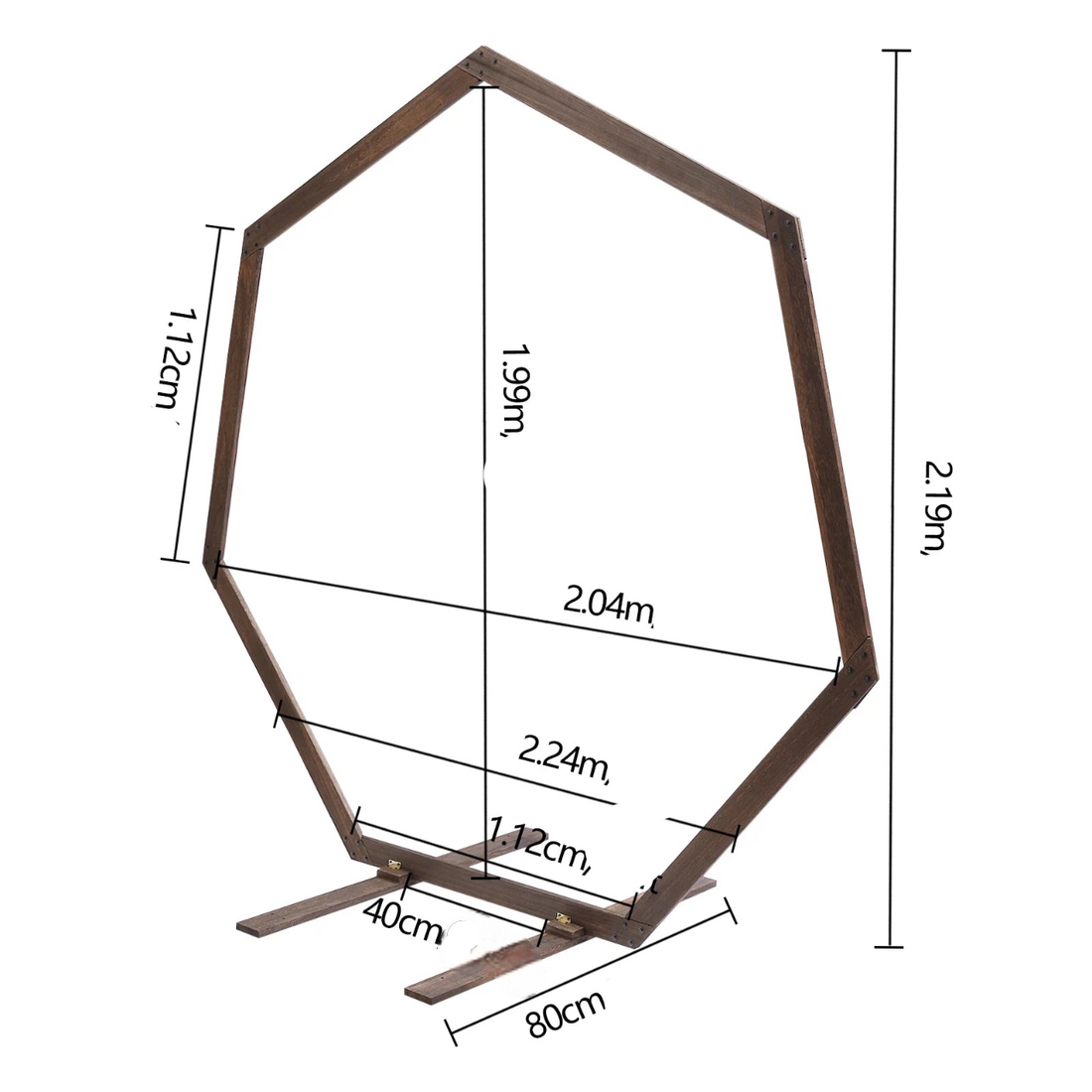 Arche Mariage Design en Bois Dimensions