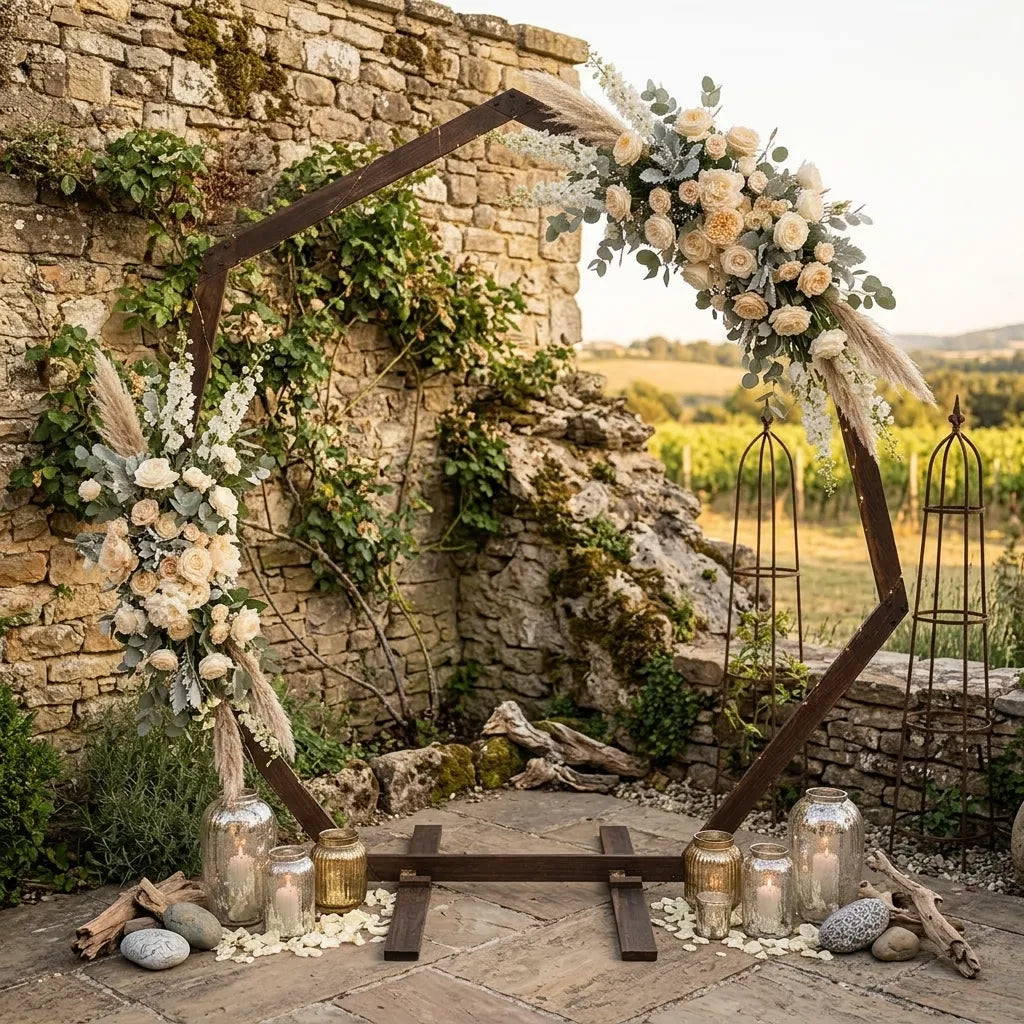Arche Mariage Design en Bois Minimaliste