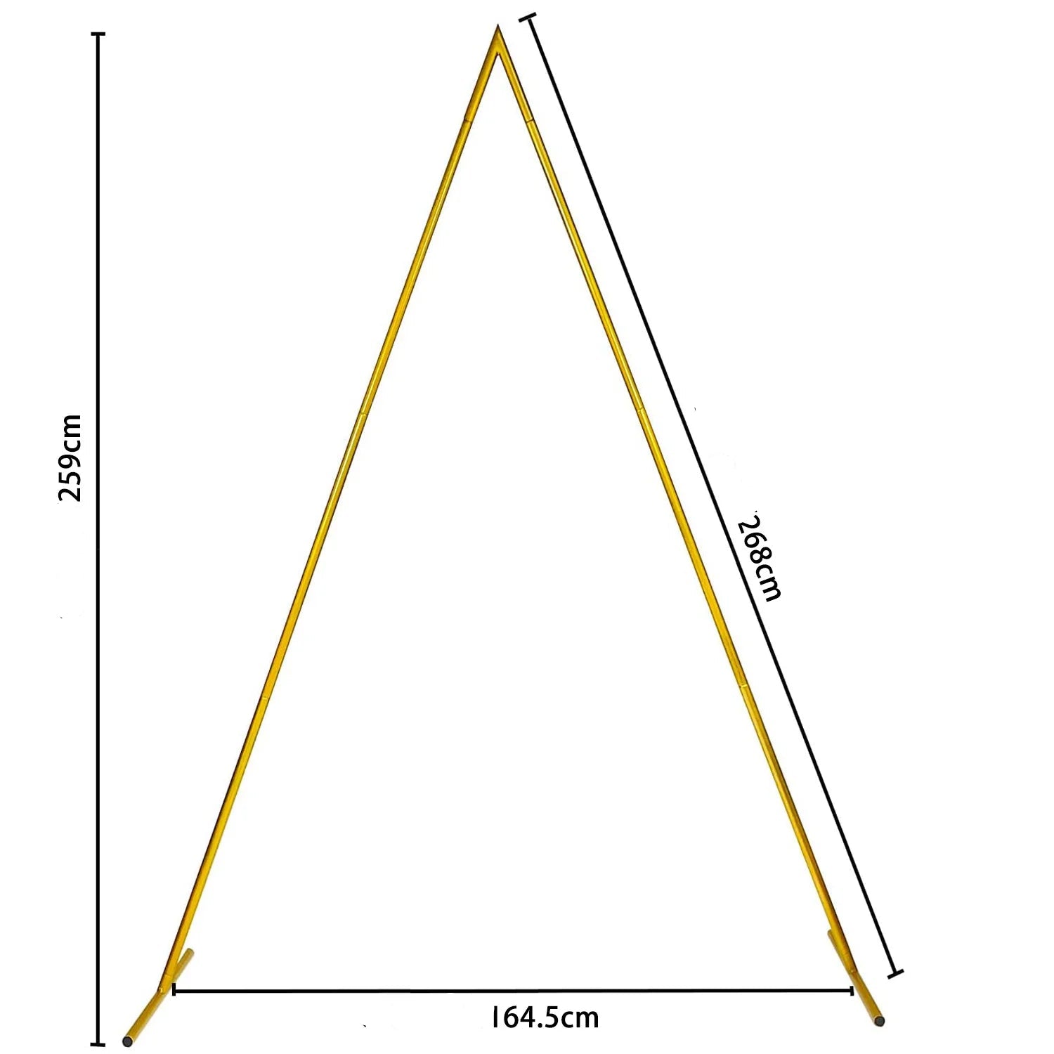 Arche Mariage Triangle Doré en Métal minimaliste