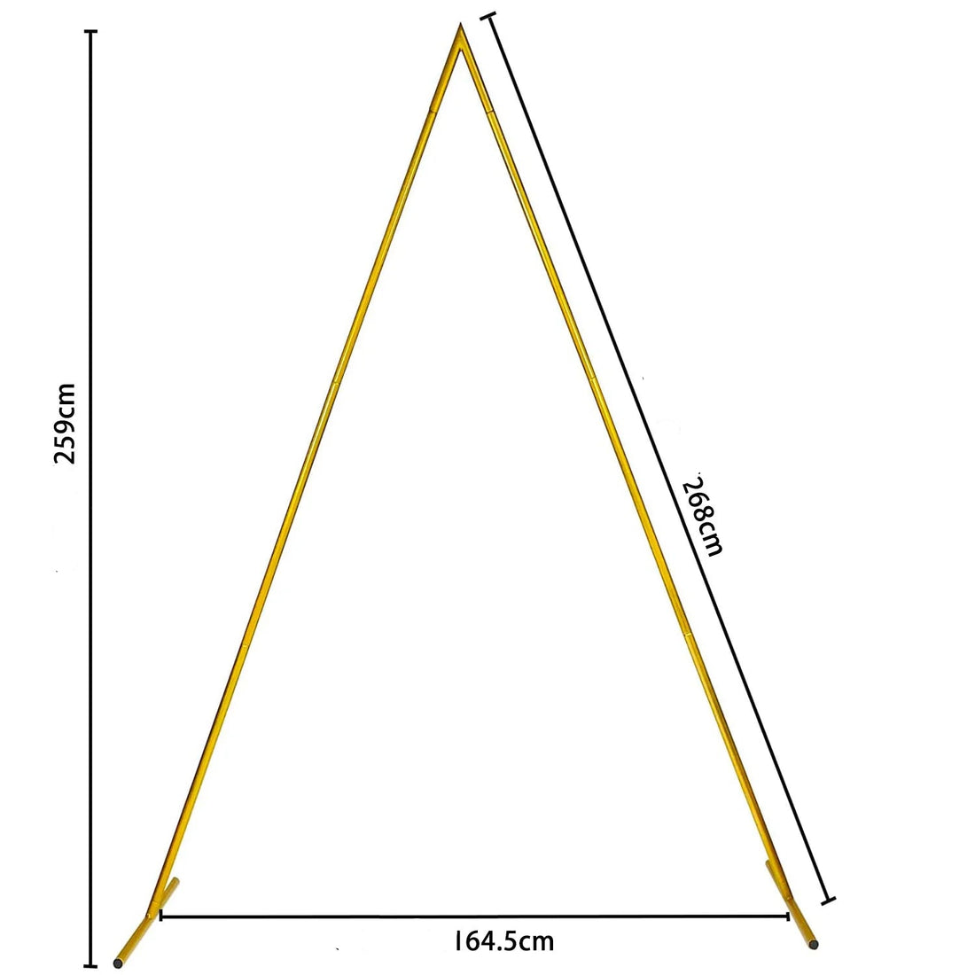 Arche Mariage Triangle Doré en Métal minimaliste