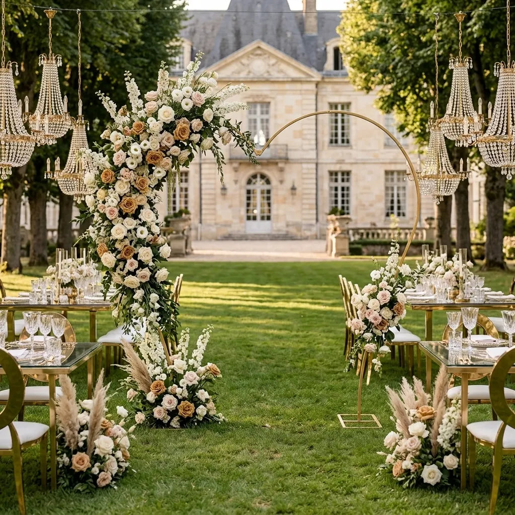 Arche Mariage en Forme de Cœur Minimaliste
