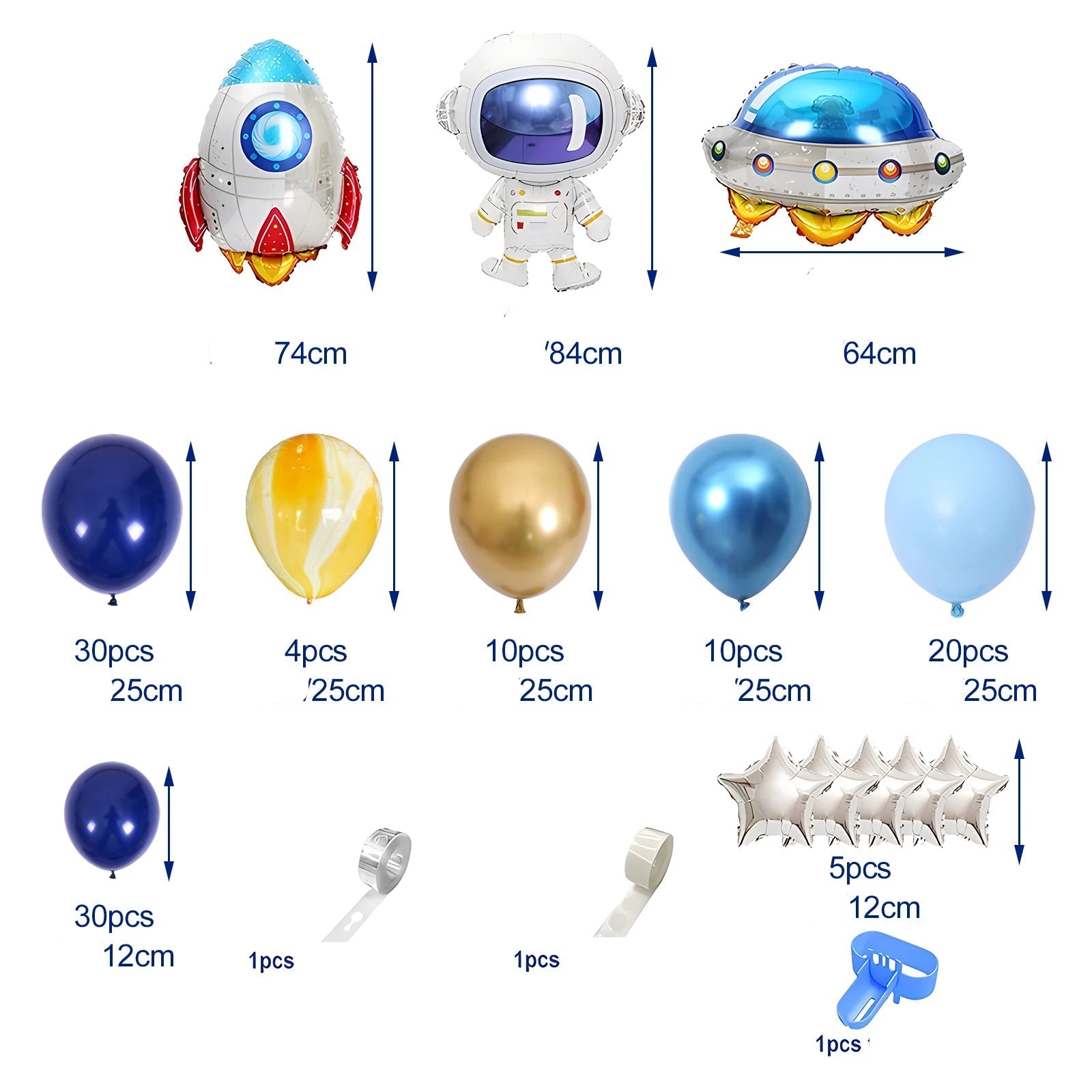 Arche de Ballon Astronaute Nombreux