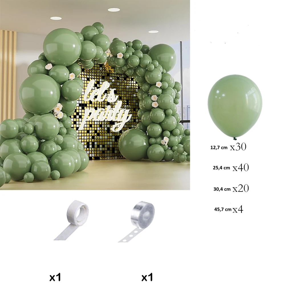 Arche de Ballons Vert Sauge Unique