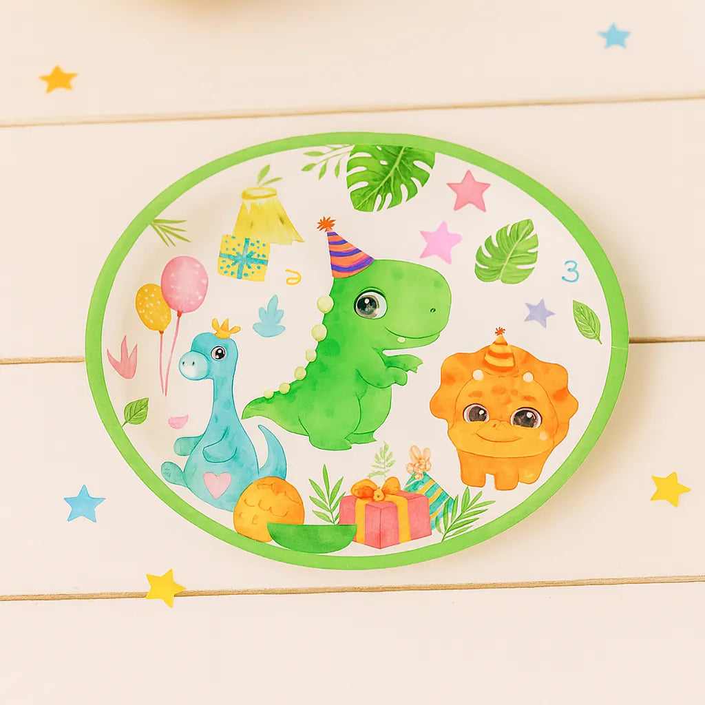 Assiette Anniversaire Dinosaure