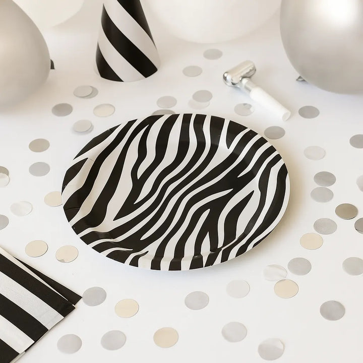 Assiette Anniversaire Imprimé Zèbre